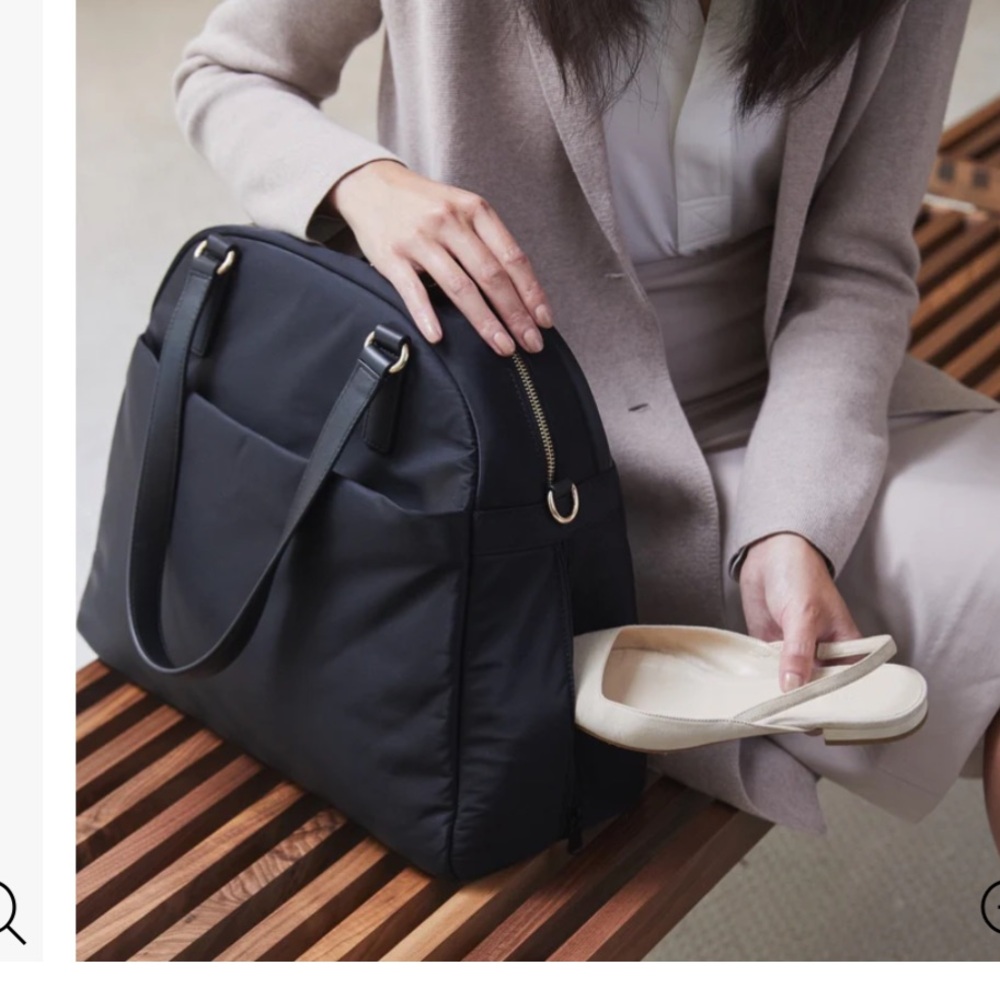 Lo&Sons OG Weekender Bag in Navy / Camel / Gold - Picture 13 of 14